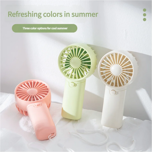 Mini ventilateur portable USB rechargeable - 3 vitesses - Silencieux